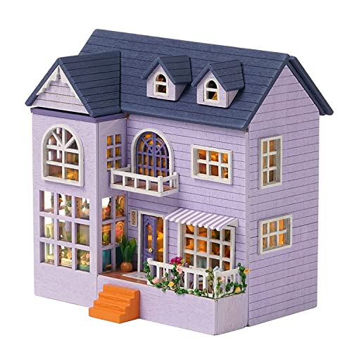 CUTEROOM DIY Miniature House Kit Wooden Craft Gift for Adult-Happy House